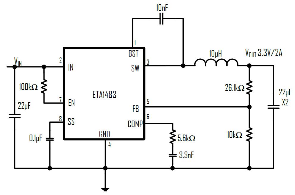 ETA1483S8A-T's Typical Application Circuit