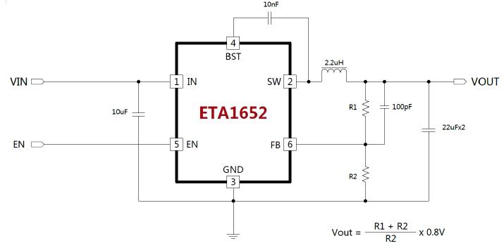 ETA1652FSG’s Typical Application Circuit