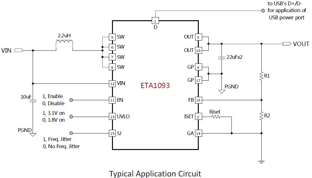 ETA1093Q3Qs Typical Application Circuit