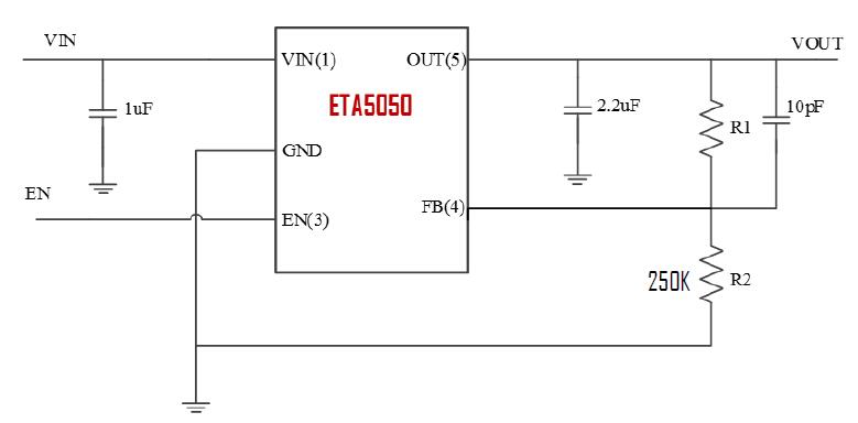 ETA5050S2F’s Typical Application Circuit