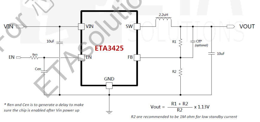 ETA3425S2Fs Typical Applications